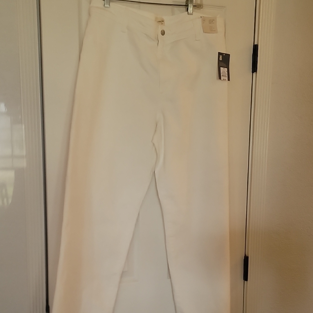 White High-Waisted Pants